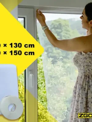 Highlight ZGONC Insektenschutzfenster mit Klettband 130 x 150 cm weiß