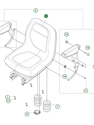 Solange Der Vorrat Reicht Husqvarna Sitz kpl. ohne Armlehne für Aufsitzmäher - B-Ware