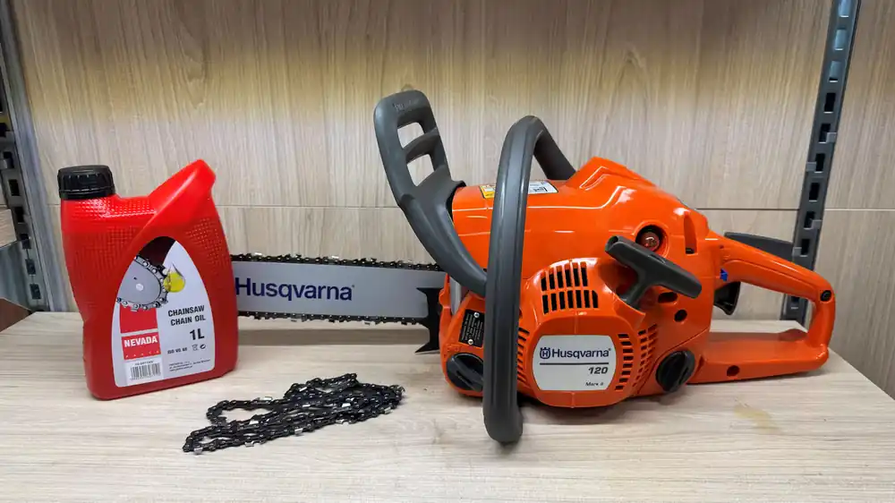 Husqvarna 120 Mark II Benzin-Motorsäge Aktions-Set Geprüft