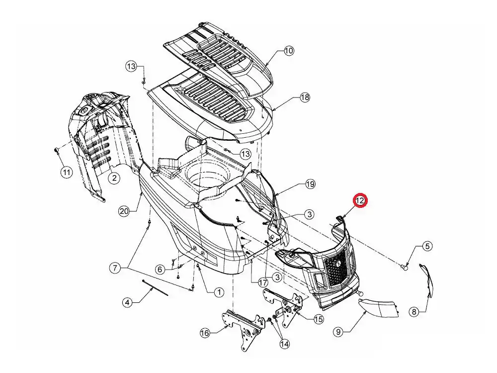 MTD Frontgrill K-Style für Rasentraktoren Abverkauf